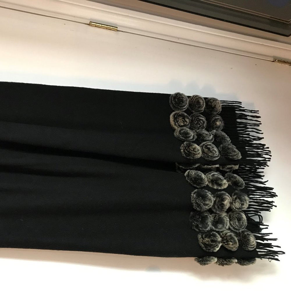 Cashmere Rex Rabbit Shawl/Scarf - Picture 2 of 3